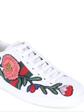 Gucci Floral Embroidered Sneaker